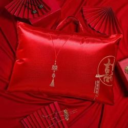 婚庆枕芯包装袋枕头收纳袋喜袋超大袋装婚礼套件礼品袋喜枕收纳袋
