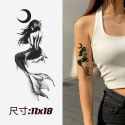 柒画（GZ-212）半臂11x18cm 美人鱼 草本纹身贴