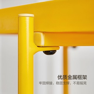 全友 现代简约收纳置物架一体小桌子 墙面搁架