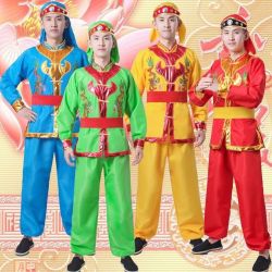 秧歌服国风男款套装最新款民族表演腰鼓锣鼓打鼓演出舞龙舞狮服装