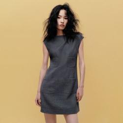 ONLY 秋季职场正装气质一字船领短裙连衣裙女