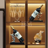 暴力熊酒架红酒托酒杯架托客厅玄关轻奢装饰品摆件置物家用酒柜轻