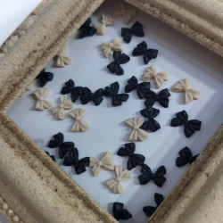 MM 经典磨砂领结黑色奶茶色混装50颗