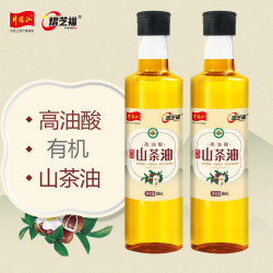 熠芝福C06初榨原香有机山茶油一级物理压榨井冈特产500ML*2瓶