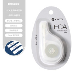 KACO 乐乐擦修正带（5mm*12M）学生专用涂改带顺滑不断带涂改带/强遮盖力改正带修正带  雾白/本色带芯