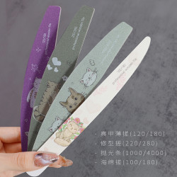 美甲工具搓条美甲店专用打磨指甲锉抛光条双面修型护甲修甲超薄