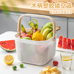 木柄手提篮水果盘户外用品道具网红购买菜篮