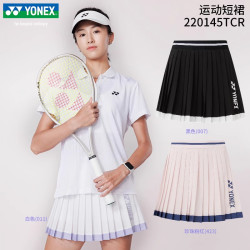 YONEX 新款YY尤尼克斯羽毛球服女运动短裙短袖网球服220145TCR