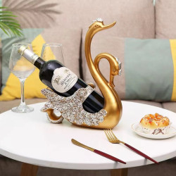 欧式创意天鹅红酒架摆件轻奢高级家居摆件酒柜葡萄酒架客厅装饰品