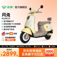绿源 月兔 电动摩托车 长续航智能电动车 家用通勤代步电摩 到门店选颜色