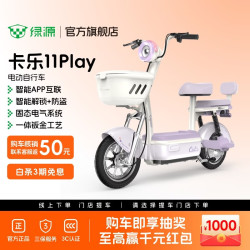 绿源 卡乐11Play电动自行车智能电动车高性价比防阻燃成人通勤代步小型可上牌电自 到门店选颜色
