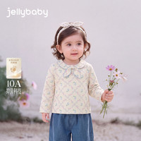 JELLYBABY 女童翻领长袖T恤 蓝色 110cm