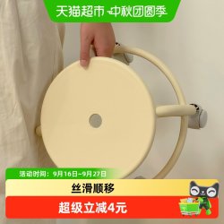 达福芮 万向轮小凳子滑轮矮凳家用圆凳结实耐用滑轮移动儿童凳子现代简约