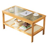 木马人 茶几客厅家用茶桌茶台小户型轻奢现代新款卧室坐地阳台玻璃小桌子