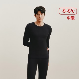 三枪 保暖内衣男100%纯棉抗静电圆领半高领秋冬秋衣秋裤套装全棉厚