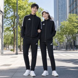 adidas 夹克男外套2026新款运动服跑步休闲立领印花logo