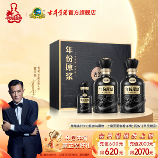 古井贡酒 年份原浆古20礼盒52度500mL*2瓶白酒礼盒
