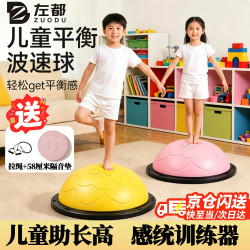 左都 波速球儿童成人平衡球半圆平衡训练球家用健身球瑜伽普拉提脚踩 静音感统套装-赠送五件套