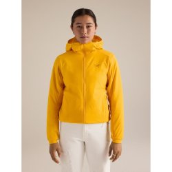 ARC'TERYX 自营欧洲直邮Arcteryx始祖鸟 Atom女士落叶松黄尼龙连帽保暖夹克