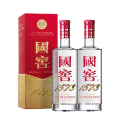 泸州老窖 国窖1573 浓香型  52度 500ml*2 双瓶装 年份随机含礼袋