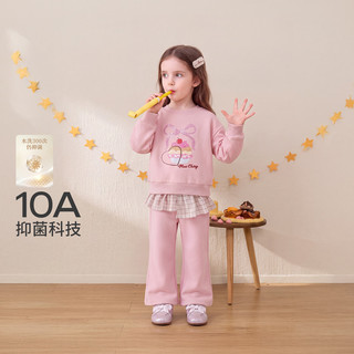 JELLYBABY 女童卫衣裤子套装 粉色 110cm