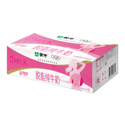 蒙牛 3.2g蛋白质 脱脂纯牛奶 250ml*24盒 礼盒装