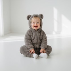 小猪大卫 婴幼儿毛绒连体衣