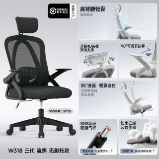 艺颂 人体工学椅子护腰电脑椅家用舒适久坐可躺办公室靠背座椅电竞椅子