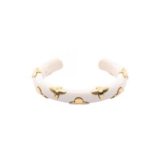 LOUIS VUITTON 日本直邮中古LV路易威登女B级9新bangle手镯塑料手镯白色