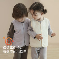 巴厘小猪 婴儿马甲秋冬夹丝保暖加厚上衣冬季无袖开衫（补贴好价！5折专区多款可选！）