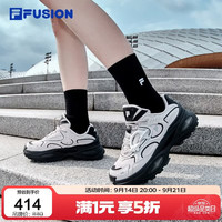 FILA 潮牌休闲鞋女士硬糖3代厚底老爹鞋运动鞋银色日常实穿