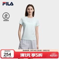 FILA 短袖T恤26夏季新款女士针织时尚休闲烫钻上衣
