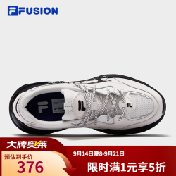 FILA FUSION潮牌女鞋BUBBLE厚底潮鞋2025秋新款泡泡鞋休闲鞋 微白/黑-WB 37.5
