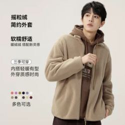 雪中飞 男女摇粒绒立领外套