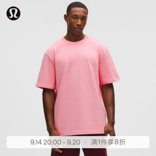 lululemon 丨Heavyweight男士高克重短袖T恤 速干芯吸 LM3FBSS 腮红粉 2XL