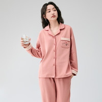 值友专享、今日必买：芬腾 睡衣薄款翻领长袖基础款女士家居服套装