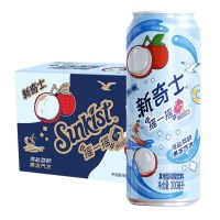 88VIP：屈臣氏 新奇士海盐荔枝果冻汽水300ml*12罐碳酸饮料气泡水含果汁
