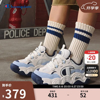 Champion 冠军面包鞋2025秋季新款糕糕乐女厚底休闲鞋男增高 浅蓝 37