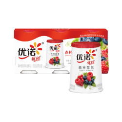 优诺 优丝森林莓果低温酸奶135g*3杯 经典法式醇厚 风味发酵乳
