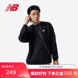 new balance 秋季卫衣男款简约休闲百搭运动套头衫MT41507 黑色 XL