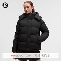 lululemon 丨Wunder Puff™ 女士羽绒外套 防风拒水 LW4CO3S 黑色 S