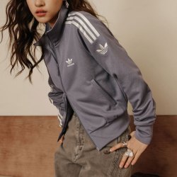 adidas 三叶草外套女装2026春秋新款健身训练复古针织休闲运动立领夹克 KB4516 L