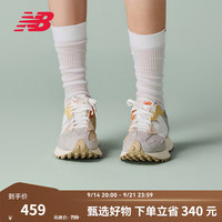 new balance NB官方秋季女舒适复古轻便厚底百搭低帮轻便运动休闲鞋WS327MS 浅灰/卡其 WS327MS 38 (脚长24.5cm)