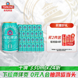 青岛啤酒 轻干系列330ml*24听罐啤干啤0糖