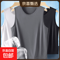 男士运动背心男夏季外穿跑步健身衣服速干坎肩汗衫冰丝无袖t恤男 网眼背心 L (170) 110-120斤