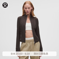 lululemon 丨Define 女士短款夹克 *混合罗纹 LW3KQXS 红木缪斯褐/镜面银/镜面银 S /6