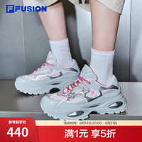 FILA FUSION斐乐硬糖3厚底老爹鞋女鞋2025运动鞋银色休闲鞋 朴雾嫩粉/日岩灰-SG 37.5