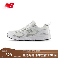 new balance NB官方秋季男女情侣白色通勤轻便百搭运动休闲老爹鞋ML408WM 白色/银色 ML408WM 38.5 脚长24CM