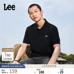 Lee 防晒凉感 黑色 L 男士POLO衫