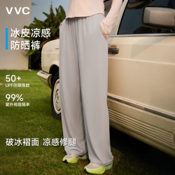 VVC 休闲裤阔腿裤防晒裤新款宽松直筒户外休闲裤ZT 月光灰 S